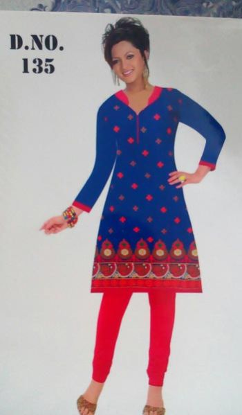 Ladies Plain Cotton Kurti 03