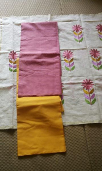 Cotton Top Cotton Bottom With Silk Dupatta 01