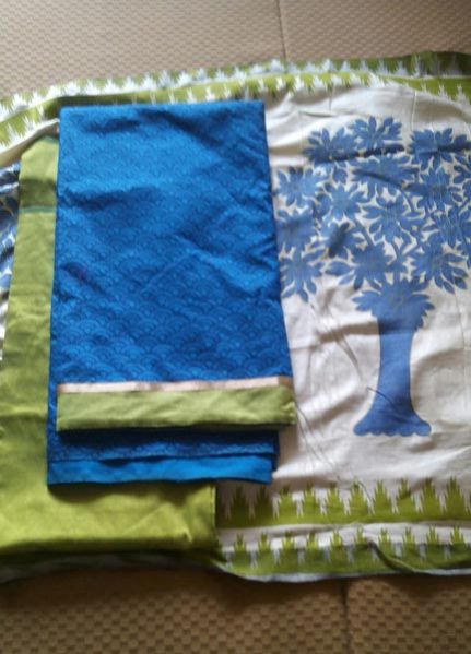 Cotton Top Cotton Bottom With Silk Dupatta 02