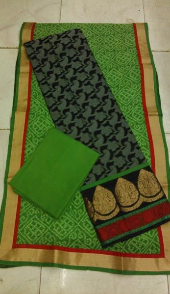 Cotton Top Cotton Bottom With Silk Dupatta 04