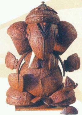 Coconut Shell Ganesh Statue
