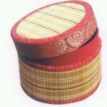 Golden Grass Round Box