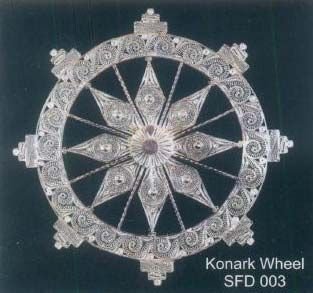 Silver Konark Wheel