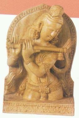 Wooden Krishna Statue