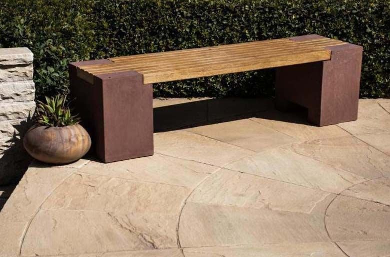 Choclate Stone Bench