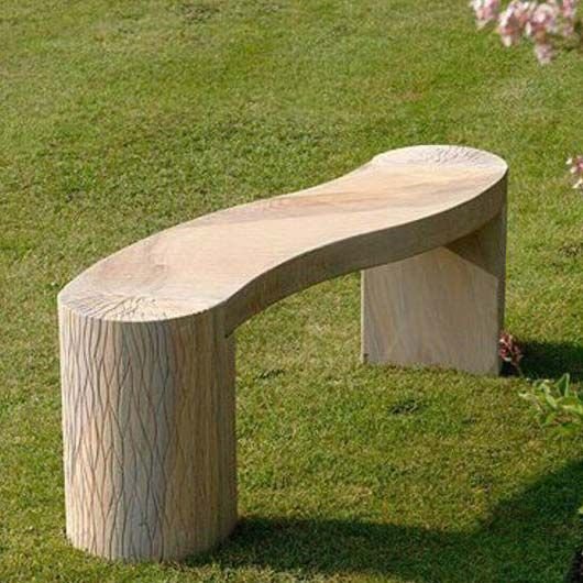 Wave Stone Bench