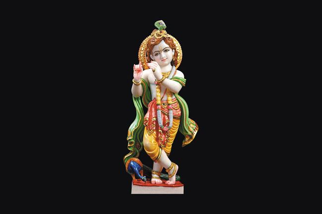 Marble Krishna Statue 02