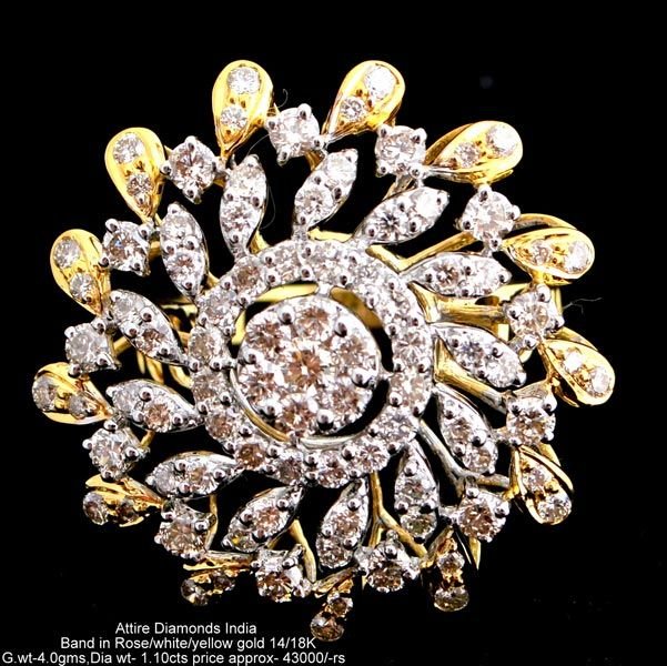 Ladies Party Wear Diamond Rings(ATLR-CD12)