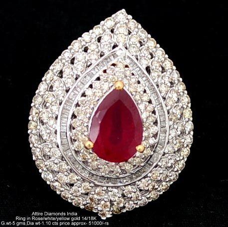 Ladies Party Wear Diamond Rings(ATLR-KM03)