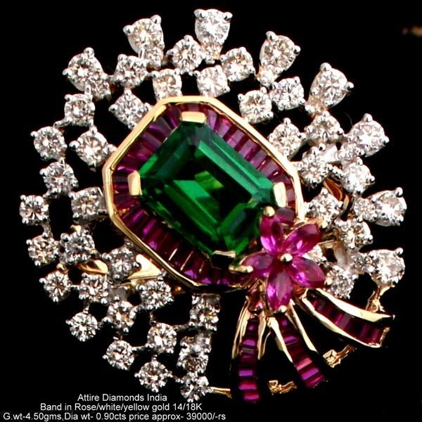 Ladies Party Wear Diamond Rings(ATLR-N329)