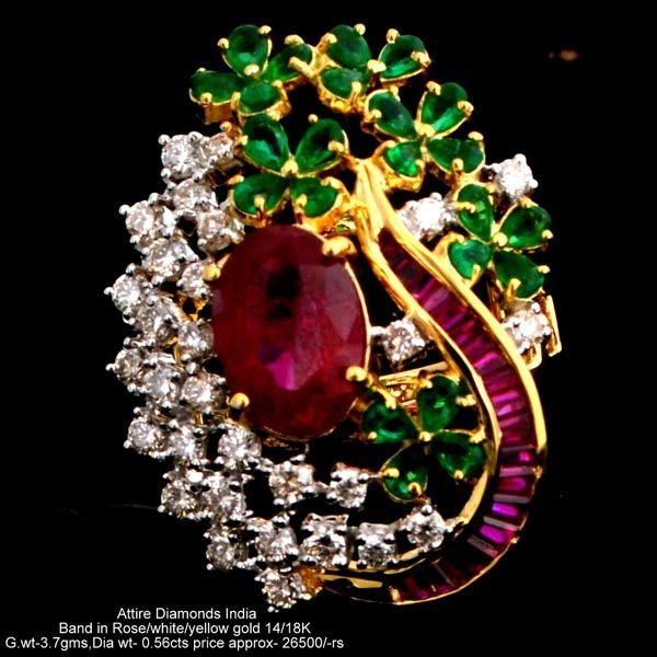 Ladies Party Wear Diamond Rings(ATLR-N331)