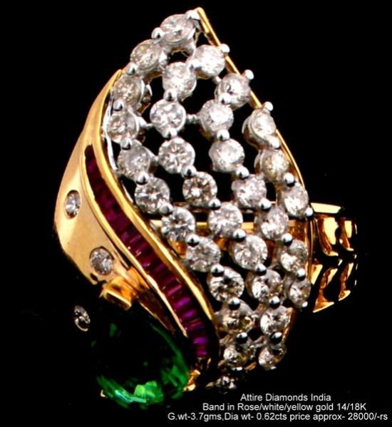 Ladies Party Wear Diamond Rings(ATLR-N343)