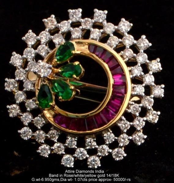 Ladies Party Wear Diamond Rings(ATLR-N376)