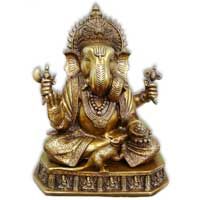 Brass Ganesh Statue (AMT-246)