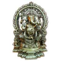 Brass Ganesh Statue  (AMT-257)