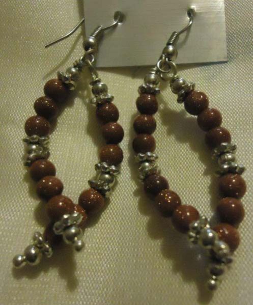 Earring Glass or Semi Precious