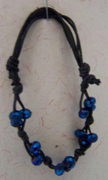 Tie On Bracelet Blue