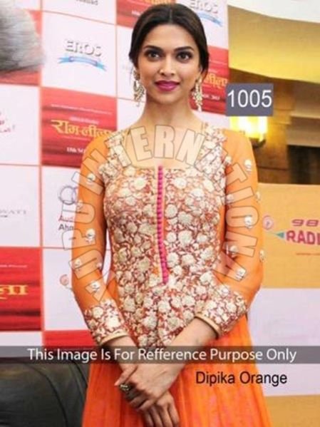 Dipika Orange With Superb Bollywood Dress