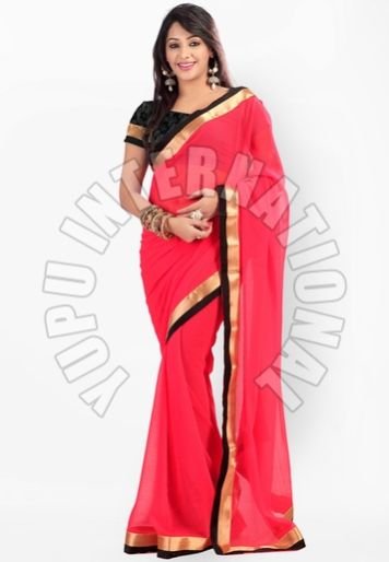 Fancy Pink Saree