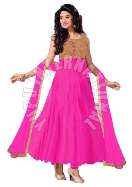 Pink Fashion Anarkali Suits