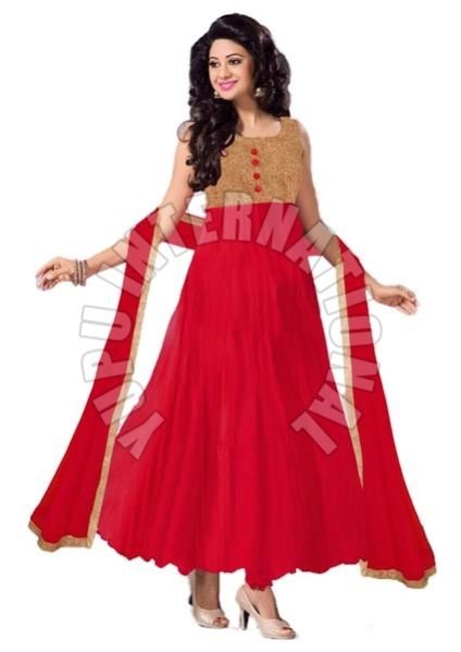 Red Fashion Anarkali Suits