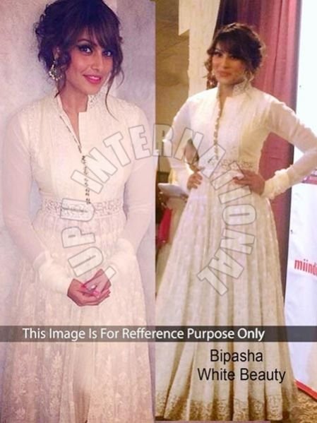 Bipasha White Beauty Elegant Dress
