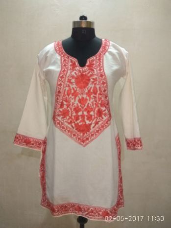 Aari Embroidered Georgette Kurti 01