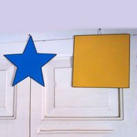 Geometrical Shapes, Different Colours & Wall Hanging