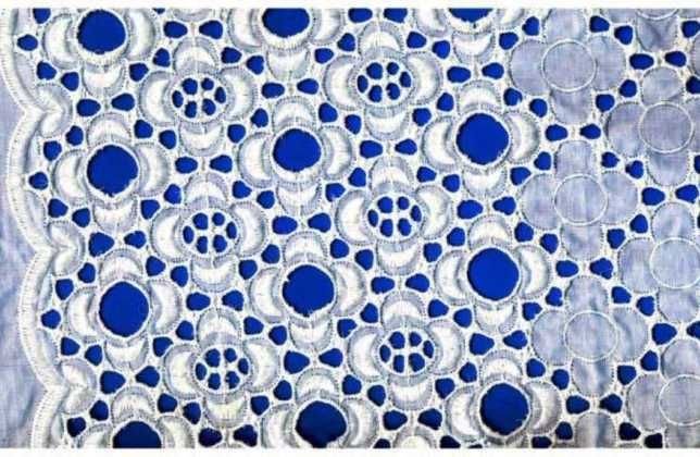 Schiffli Embroidered Fabric 04