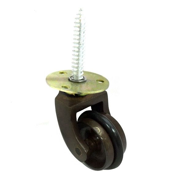 Antique Gripneck castor with Rubber tyre wheel