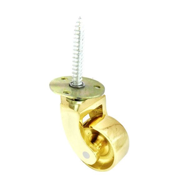 Polish Brass Gripneck castor