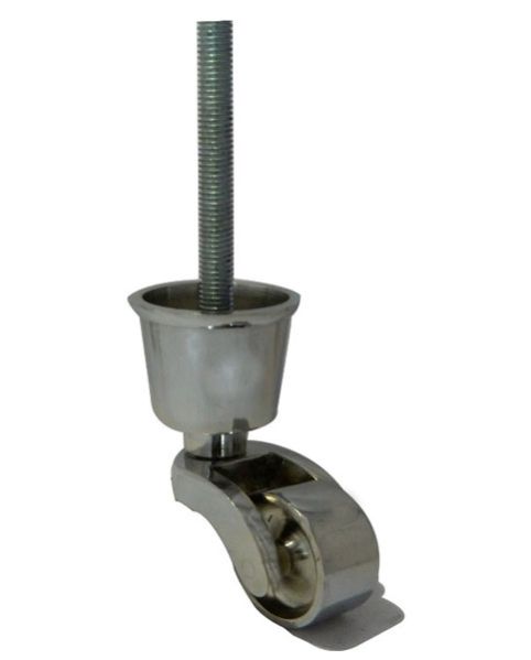 Round Cup Castor with M8 bolt 150 mm chrome