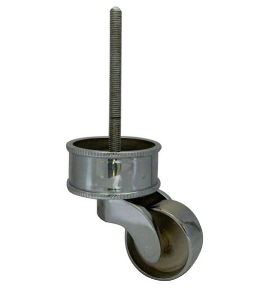Round Rope Cup Castor with m8 bolt chrome