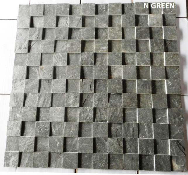 Cubic N Green Slate Stone