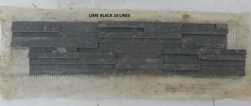 Lime Black 10 Line Slate Stone