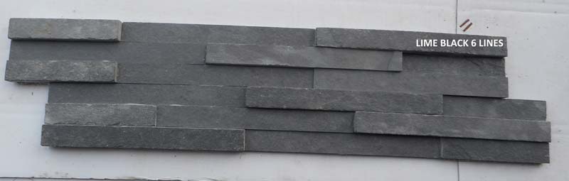 Lime Black 6 Line Slate Stone