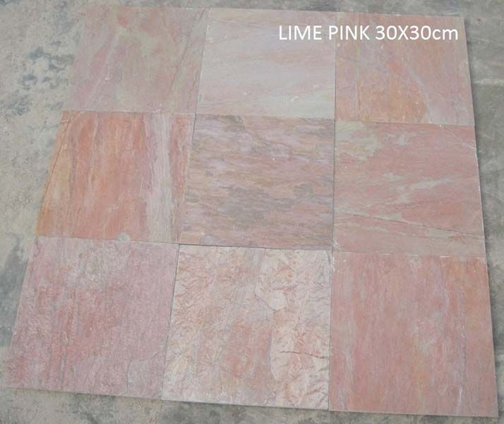 Lime Pink 30x30 Slate Stone