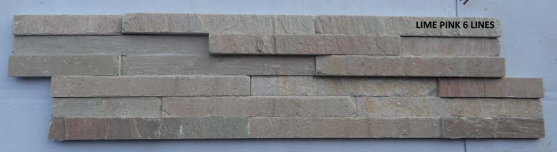 Lime Pink 6 Lines Slate Stone