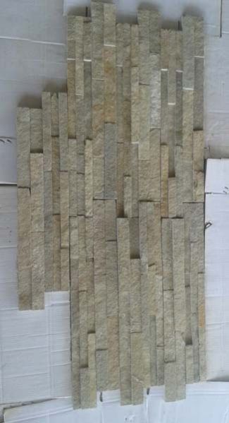 Lime Yellow 5 Lines Slate Stone