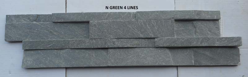 N Green 4 Lines Slate Stone