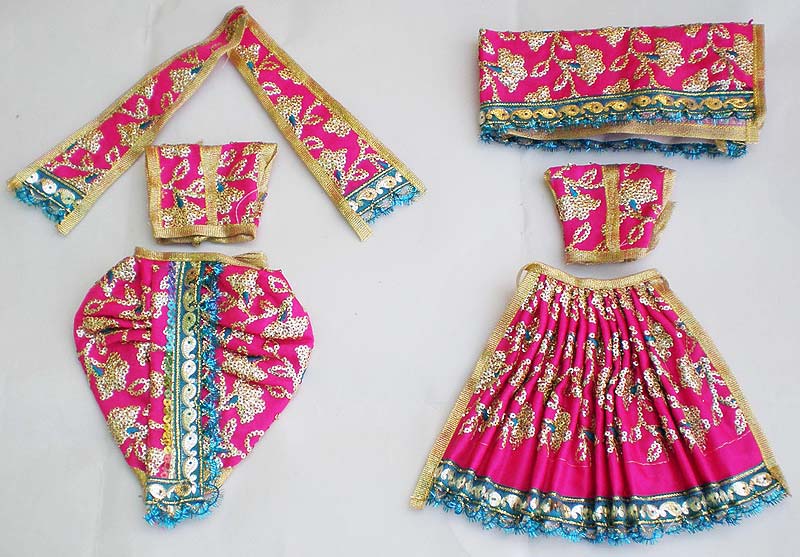 Lord Krishna Pink Dress