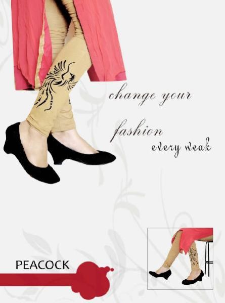 Printed Ankle Legging - Peacock