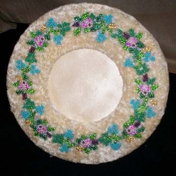 Beaded Round Photo Frame