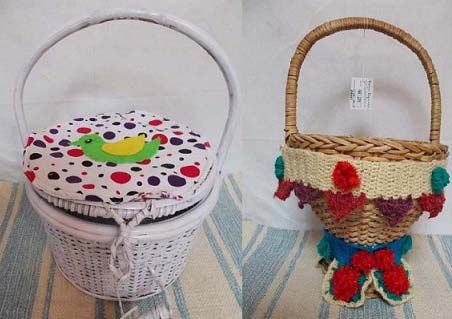 Bird & Wicker Floral Basket