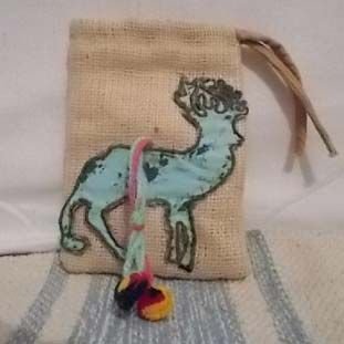Reindeer Jute Pouch