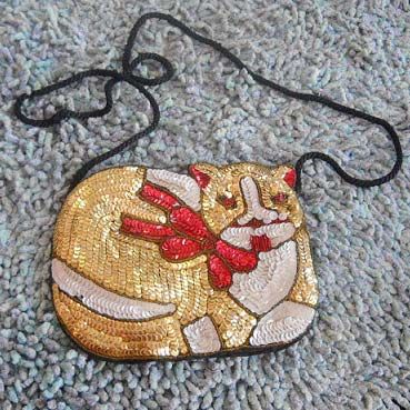 Sequin Cat Purse
