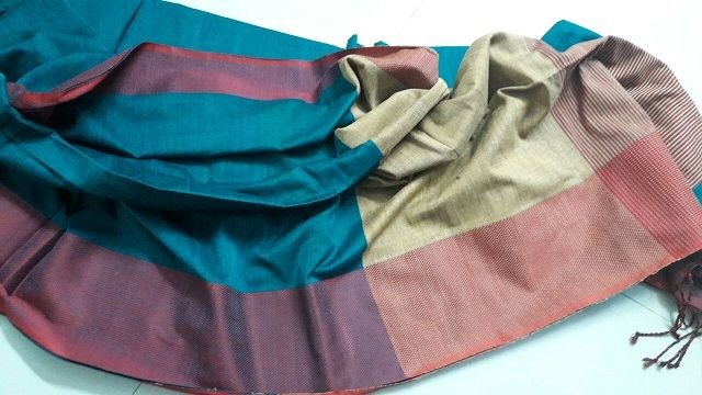 Khadi With Silk Jacquard Border