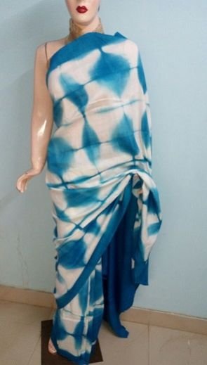 Soft Khadi Silk With Clamp Dye With Pure Natural Colors  02