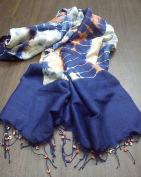 Mulberry Tie & Dye Silk Stole 01