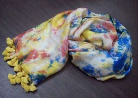 Mulberry Tie & dye Silk Stole 03